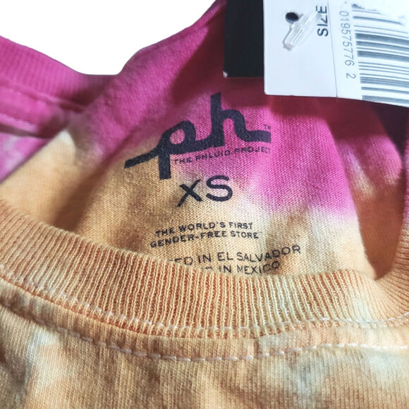 THE PHLUID PROJECT RAINBOW TYE DIE PRIDE PROUD COTTON T-SHIRT SIZE X-SMALL NWT - Picture 4 of 4
